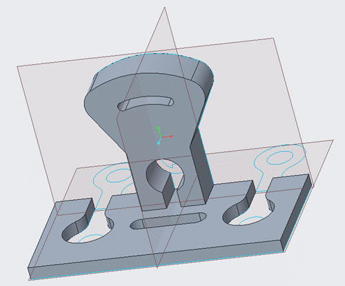 created two extrude on two different planes.
